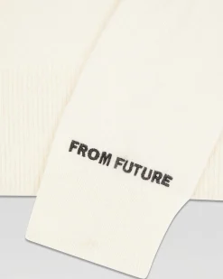 Hot FROM FUTURE Pull Col Montant That'S All Folks Looney Tunes Ecru
