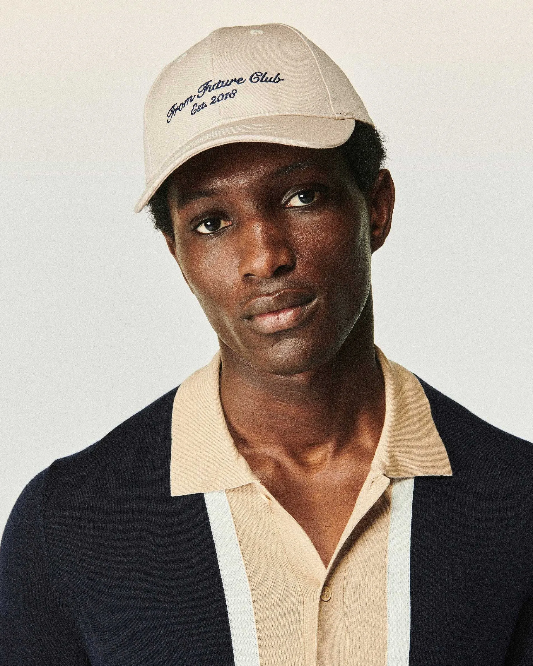 New FROM FUTURE Pull Col Polo Navy