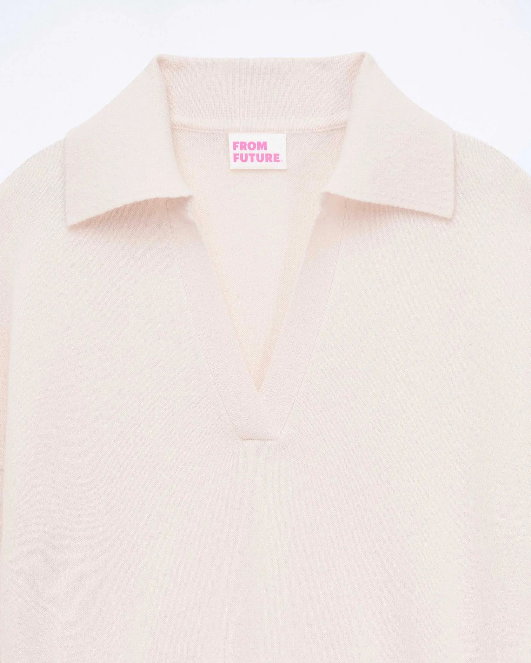 Discount FROM FUTURE Pull Col Polo Basique Baby Pink
