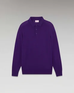 Best FROM FUTURE Pull Col Polo Basique Intense Purple