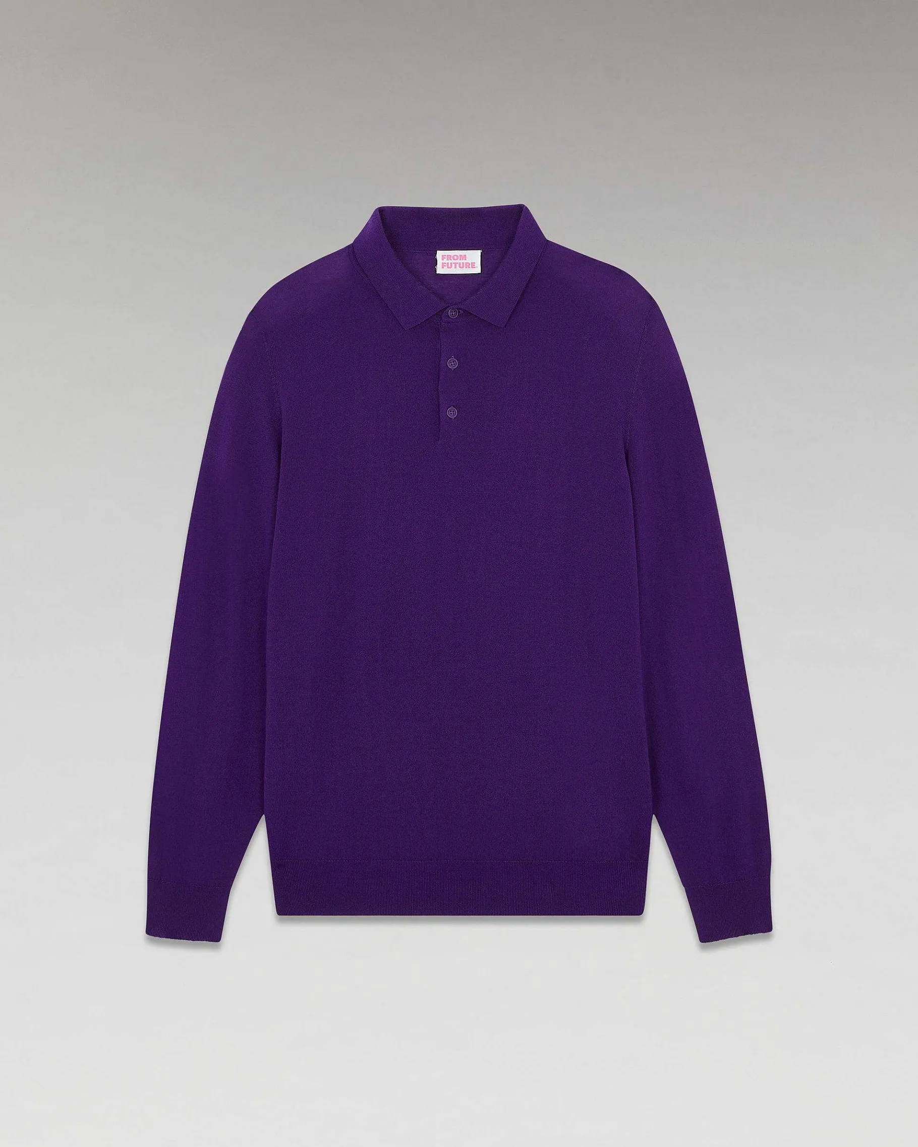 Best FROM FUTURE Pull Col Polo Basique Intense Purple