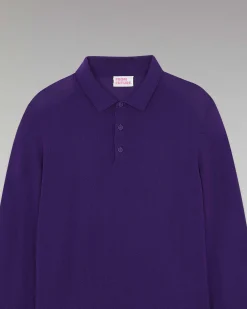 Best FROM FUTURE Pull Col Polo Basique Intense Purple