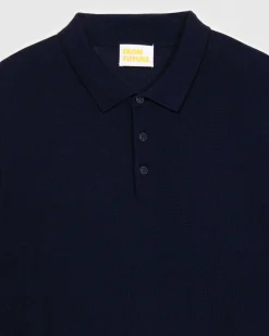 Clearance FROM FUTURE Pull Col Polo Basique Navy