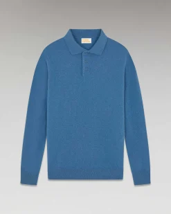 Sale FROM FUTURE Pull Col Polo Basique Washed Blue