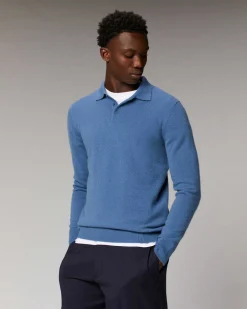 Sale FROM FUTURE Pull Col Polo Basique Noir
