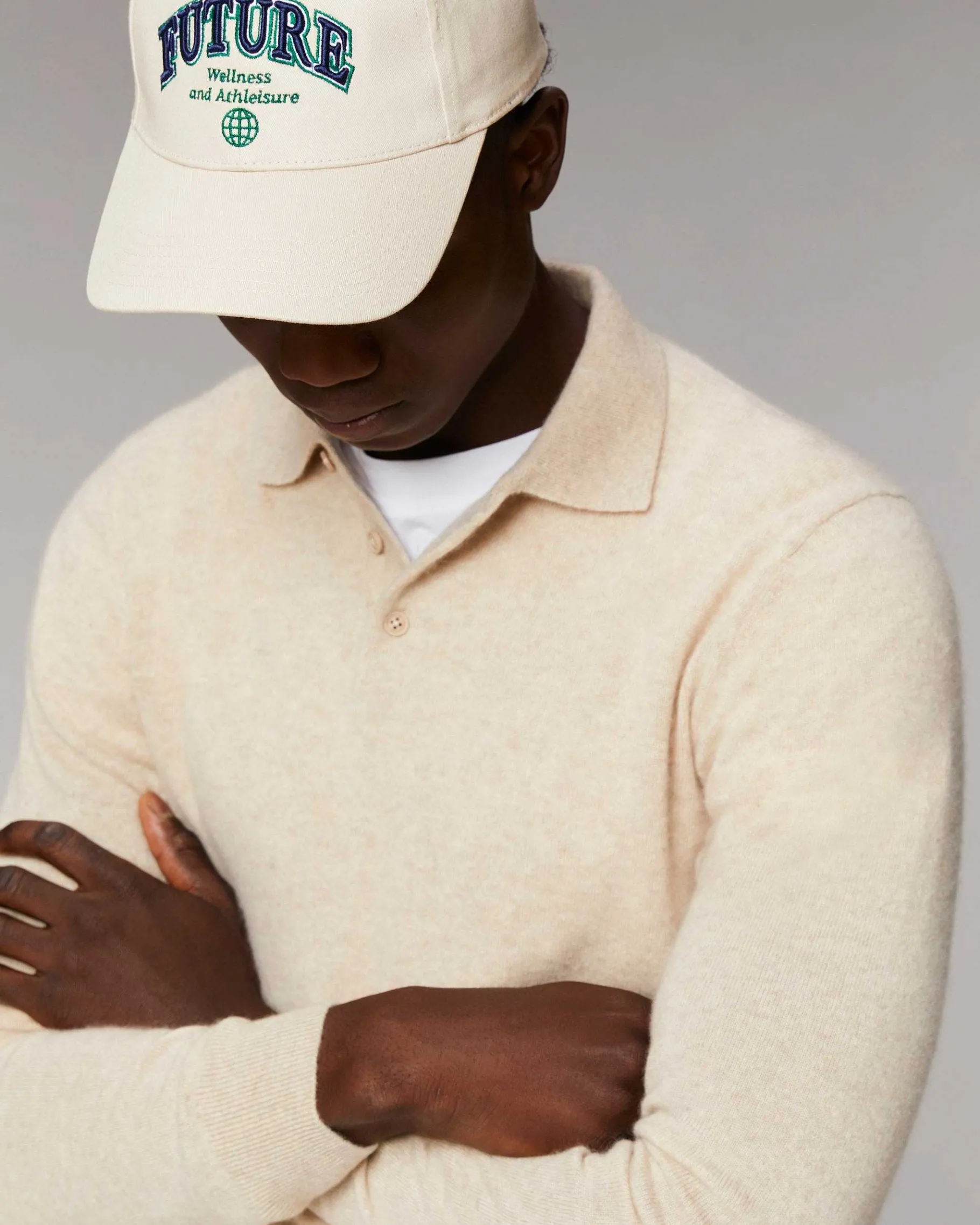 Hot FROM FUTURE Pull Col Polo Basique