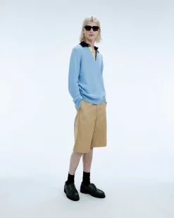 Clearance FROM FUTURE Pull Col Polo Contraste Soft Blue