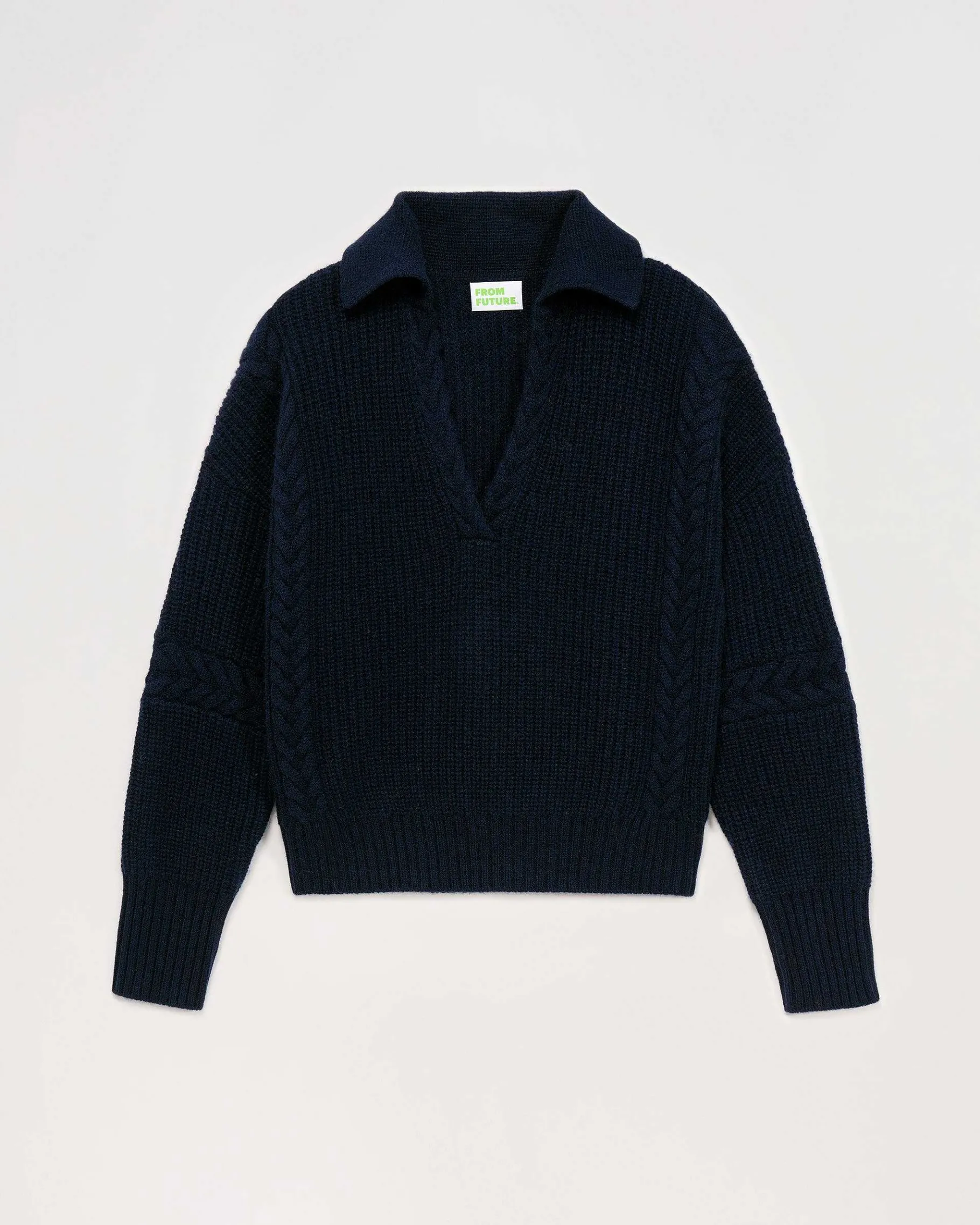 Best FROM FUTURE Pull Col Polo Torsades Navy