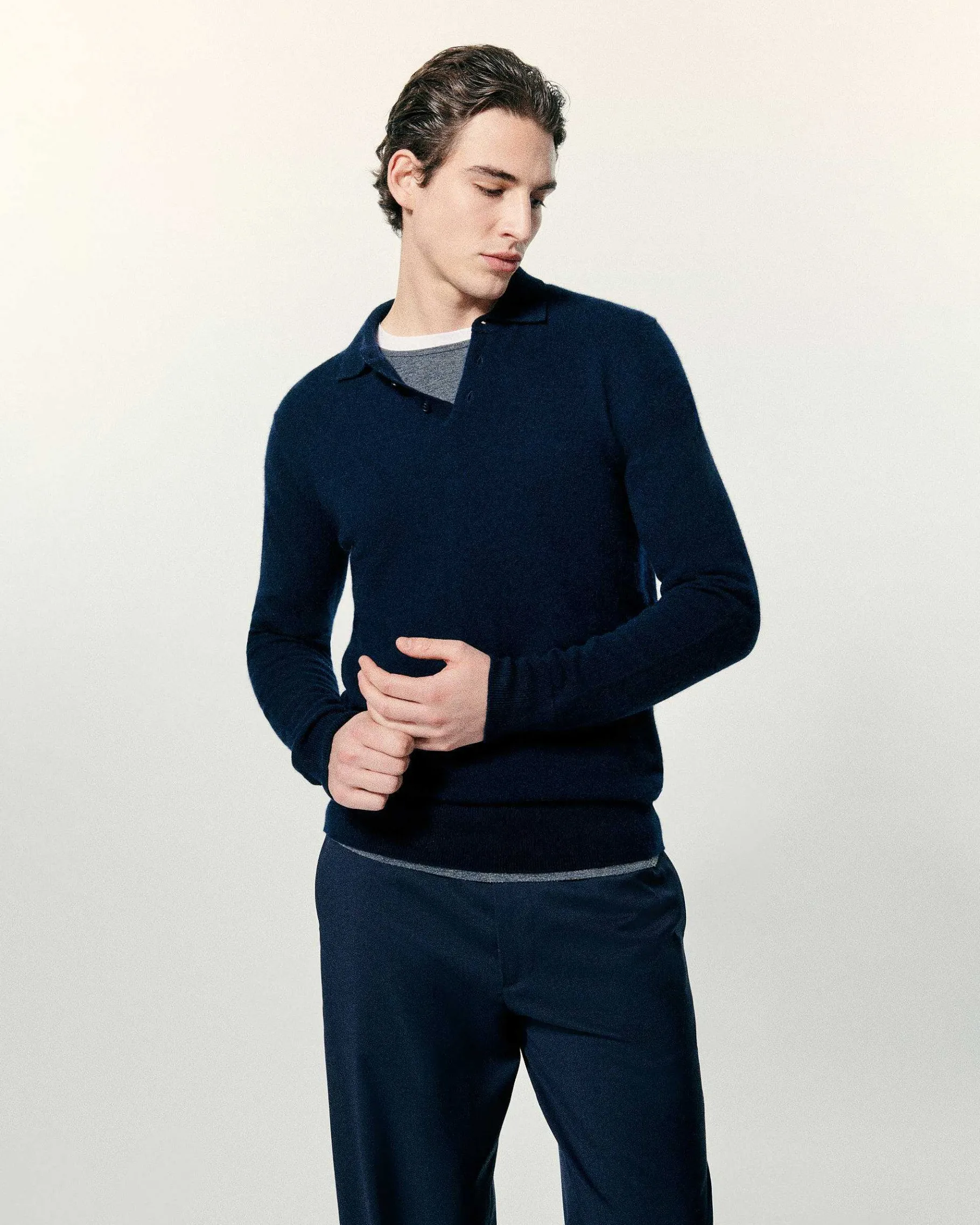 Online FROM FUTURE Pull Col Polo Uni Navy