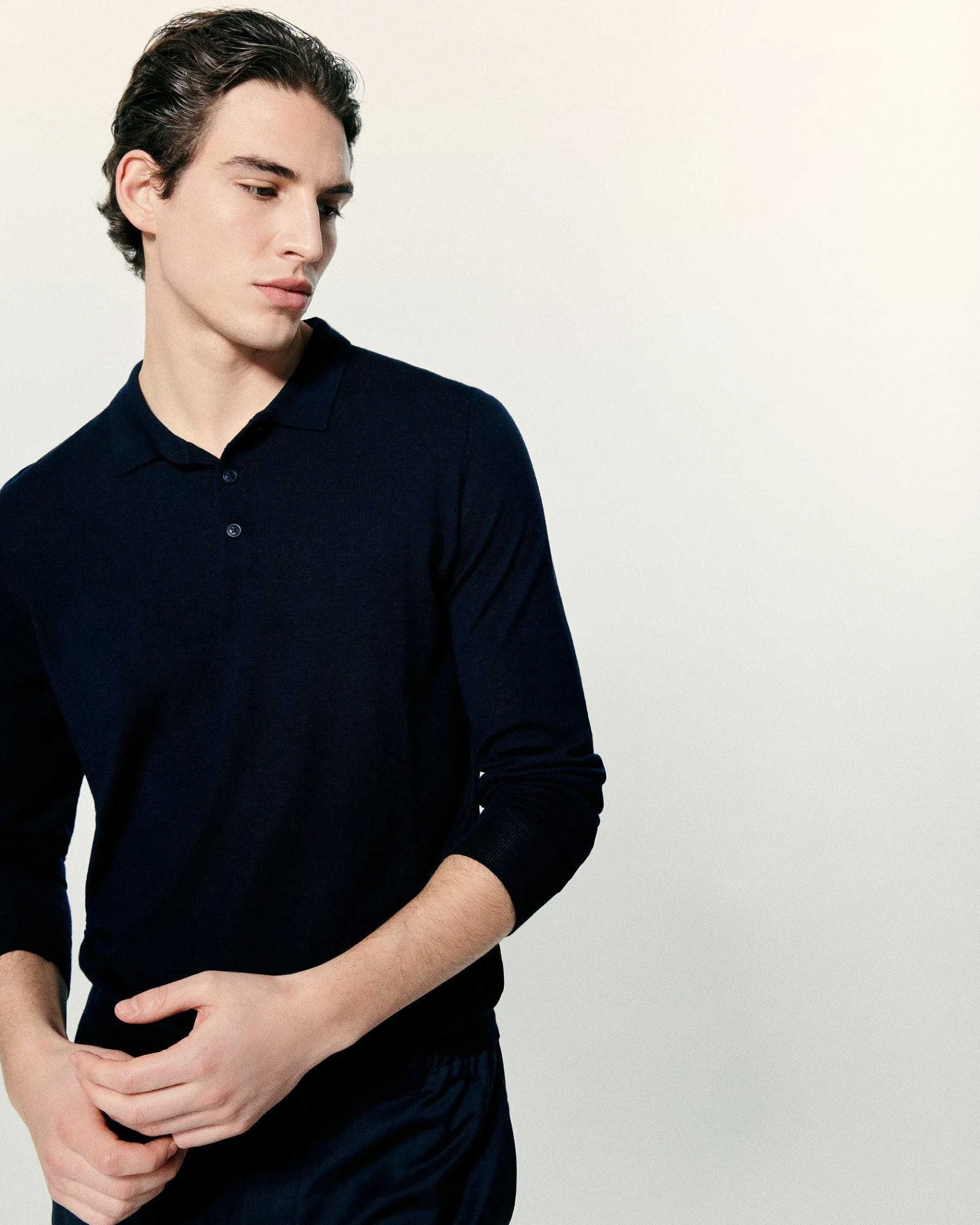 Online FROM FUTURE Pull Col Polo Uni Navy