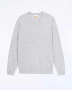 Sale FROM FUTURE Pull Col Rond Gris Chine Clair