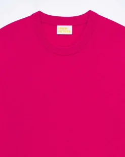 FROM FUTURE Pull Col Rond Raspberry Pink