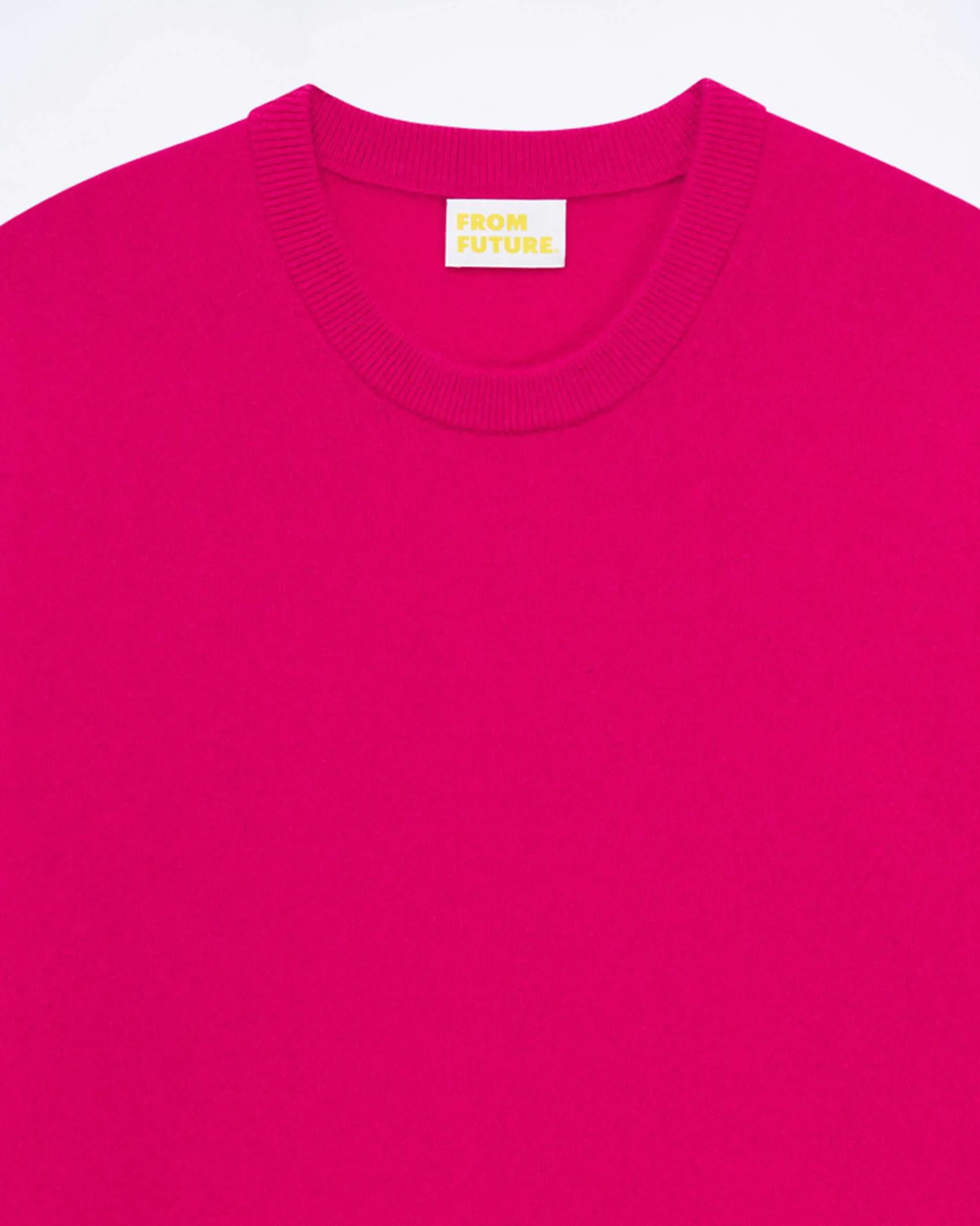 FROM FUTURE Pull Col Rond Raspberry Pink