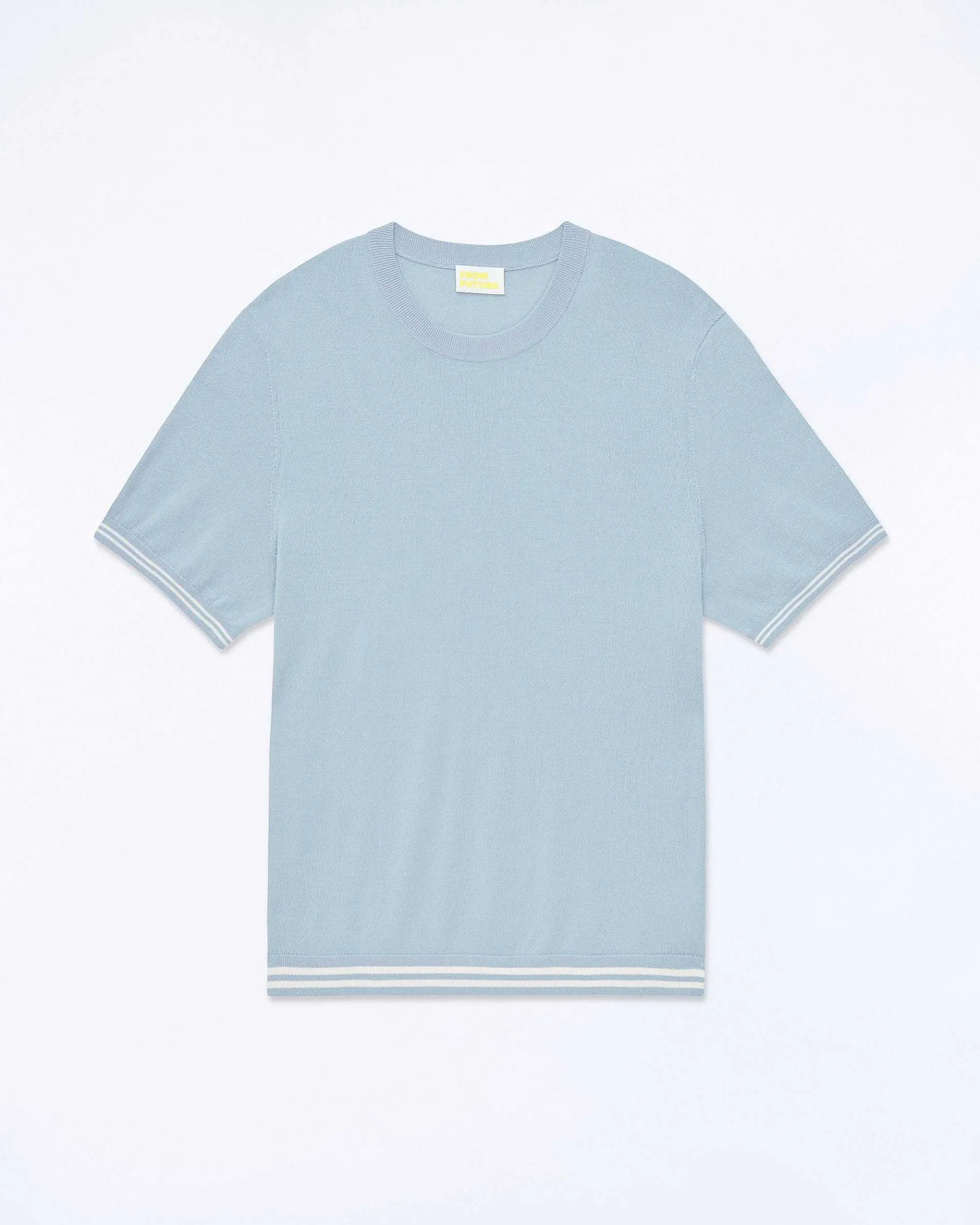 Clearance FROM FUTURE Pull Col Rond Grey Blue