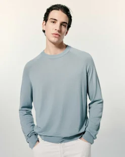 Online FROM FUTURE Pull Col Rond Grey Blue