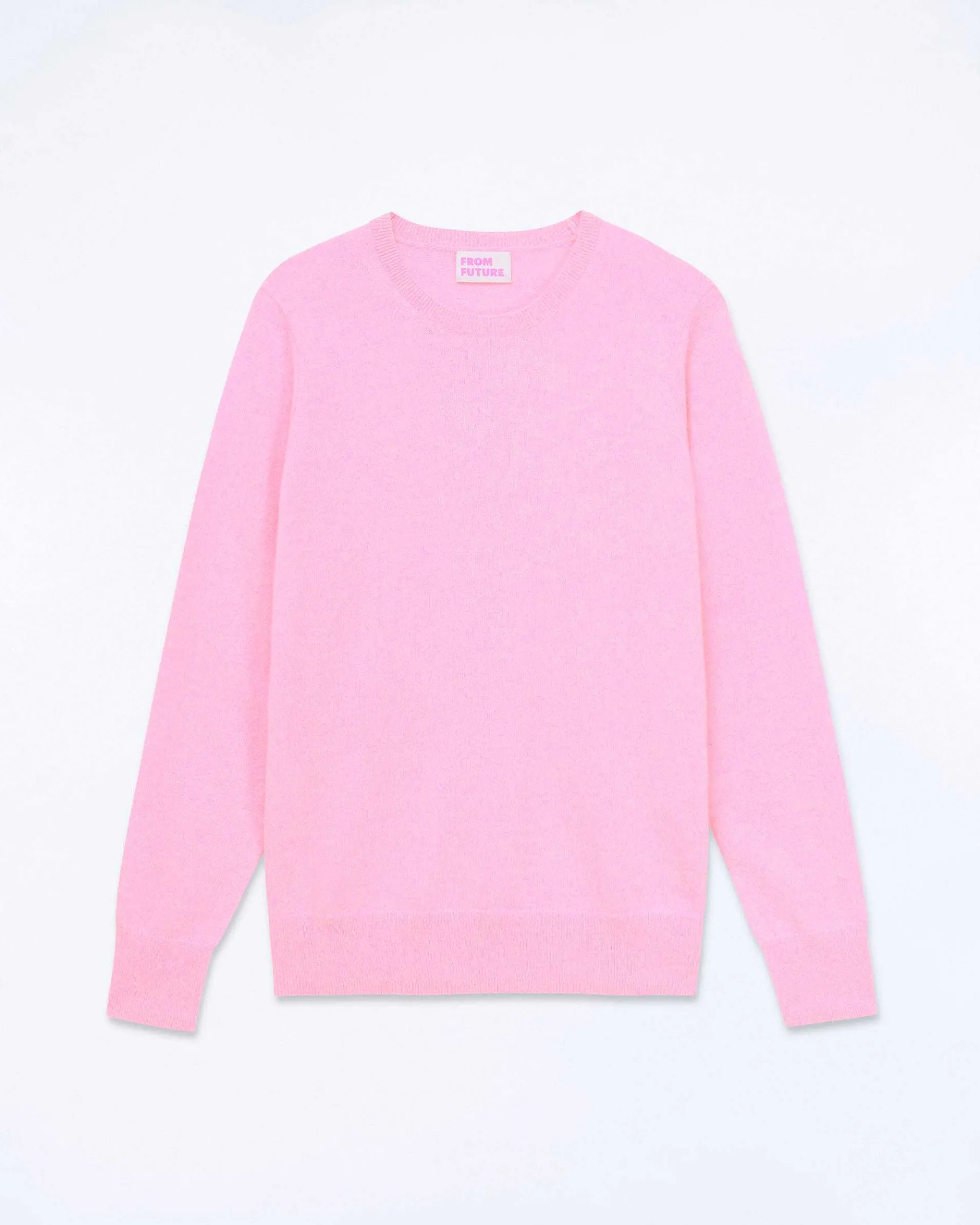 Hot FROM FUTURE Pull Col Rond Magic Pink Mouline