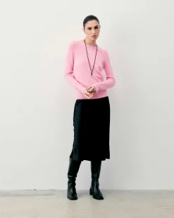 Hot FROM FUTURE Pull Col Rond Magic Pink Mouline