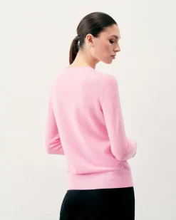 Hot FROM FUTURE Pull Col Rond Magic Pink Mouline