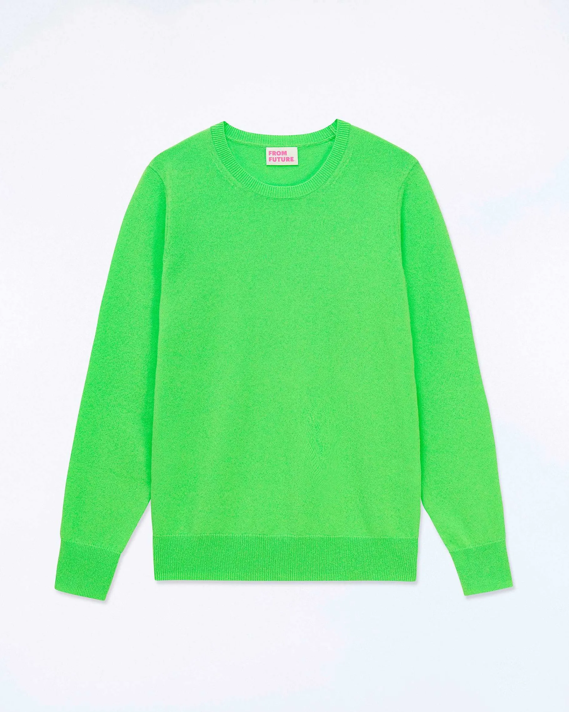 Hot FROM FUTURE Pull Col Rond Vert Fluo