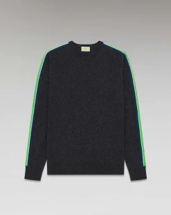 Discount FROM FUTURE Pull Col Rond Bandes Anthracite