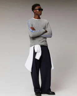 Online FROM FUTURE Pull Col Rond Bandes Future Noir