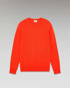 Discount FROM FUTURE Pull Col Rond Basique Neon Orange