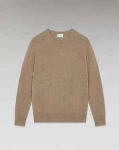 FROM FUTURE Pull Col Rond Basique Taupe