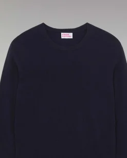 Outlet FROM FUTURE Pull Col Rond Basique Navy