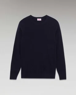 Outlet FROM FUTURE Pull Col Rond Basique Navy