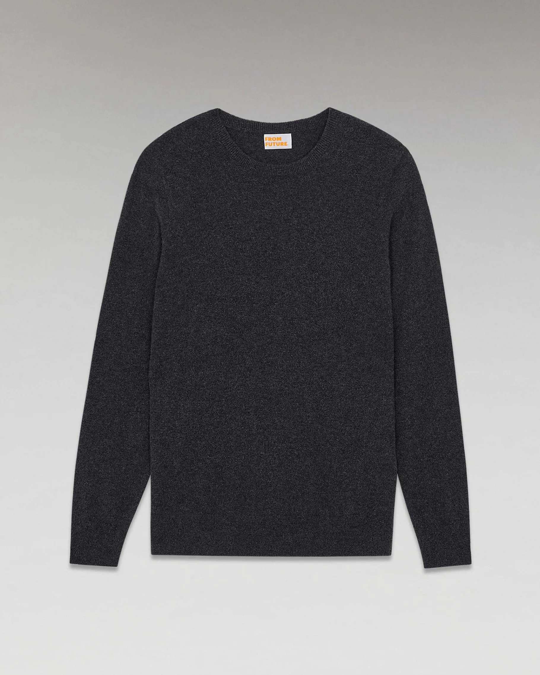FROM FUTURE Pull Col Rond Basique Anthracite
