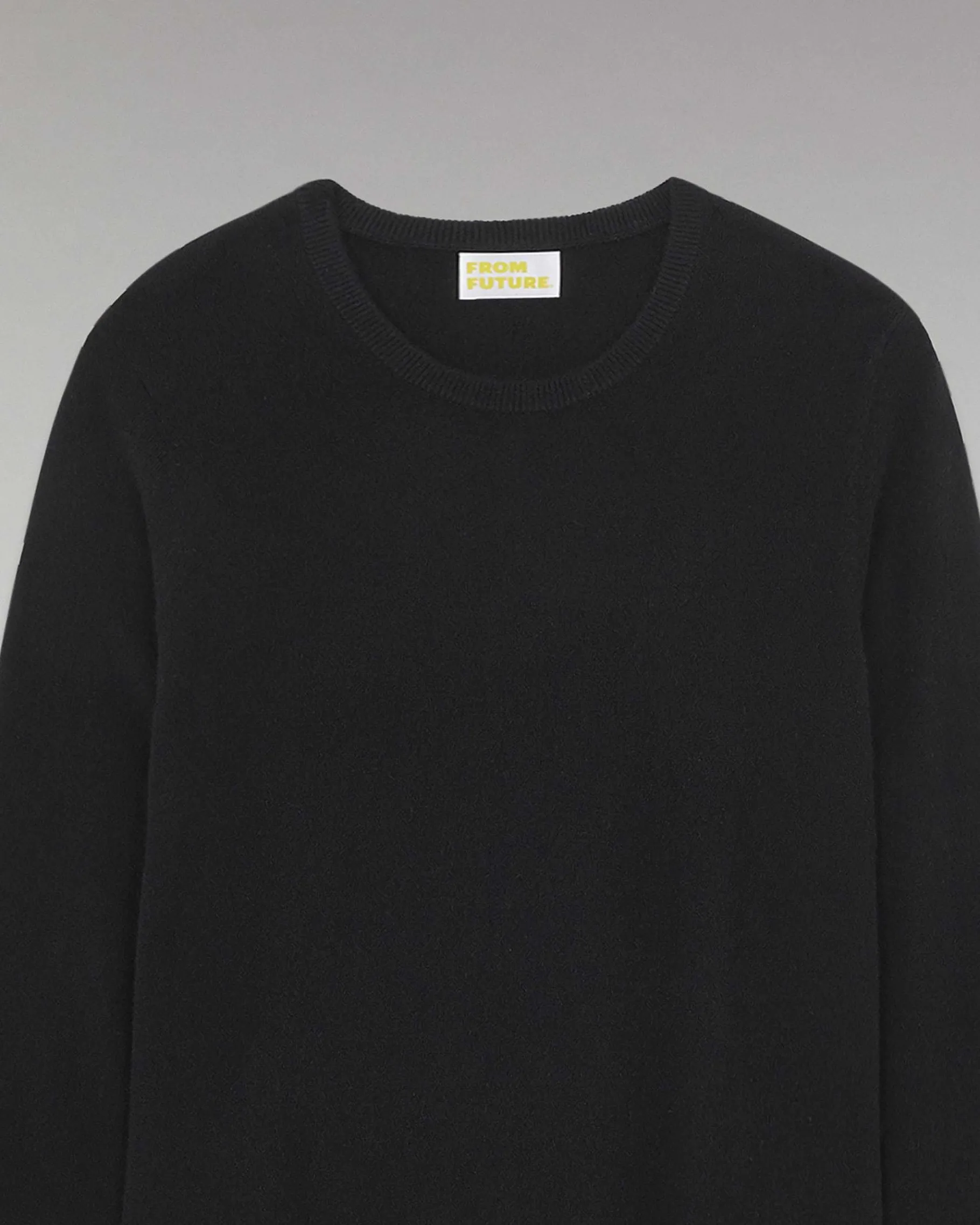 Clearance FROM FUTURE Pull Col Rond Basique Noir