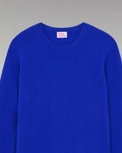 Best FROM FUTURE Pull Col Rond Basique Electric Blue