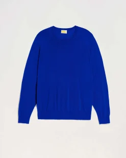 Online FROM FUTURE Pull Col Rond Basique Electric Blue