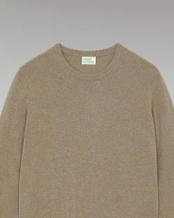 Discount FROM FUTURE Pull Col Rond Basique Taupe