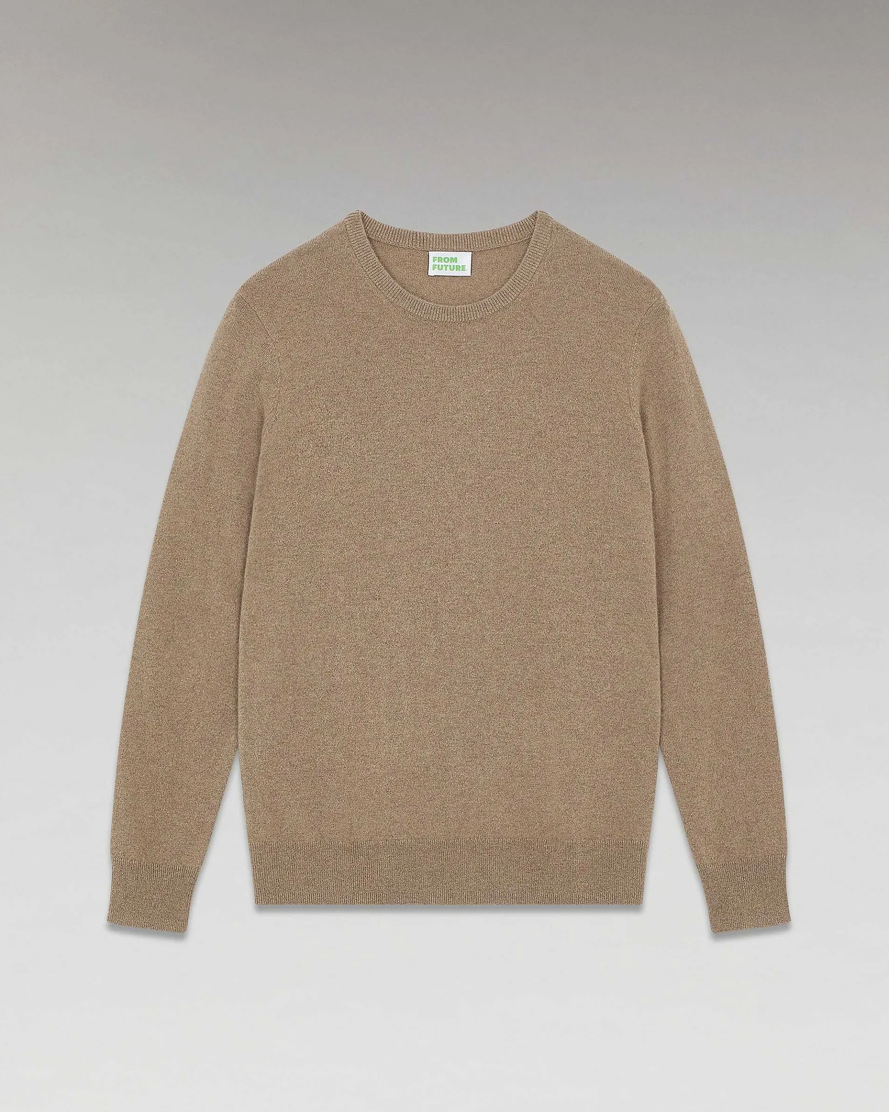 Discount FROM FUTURE Pull Col Rond Basique Taupe