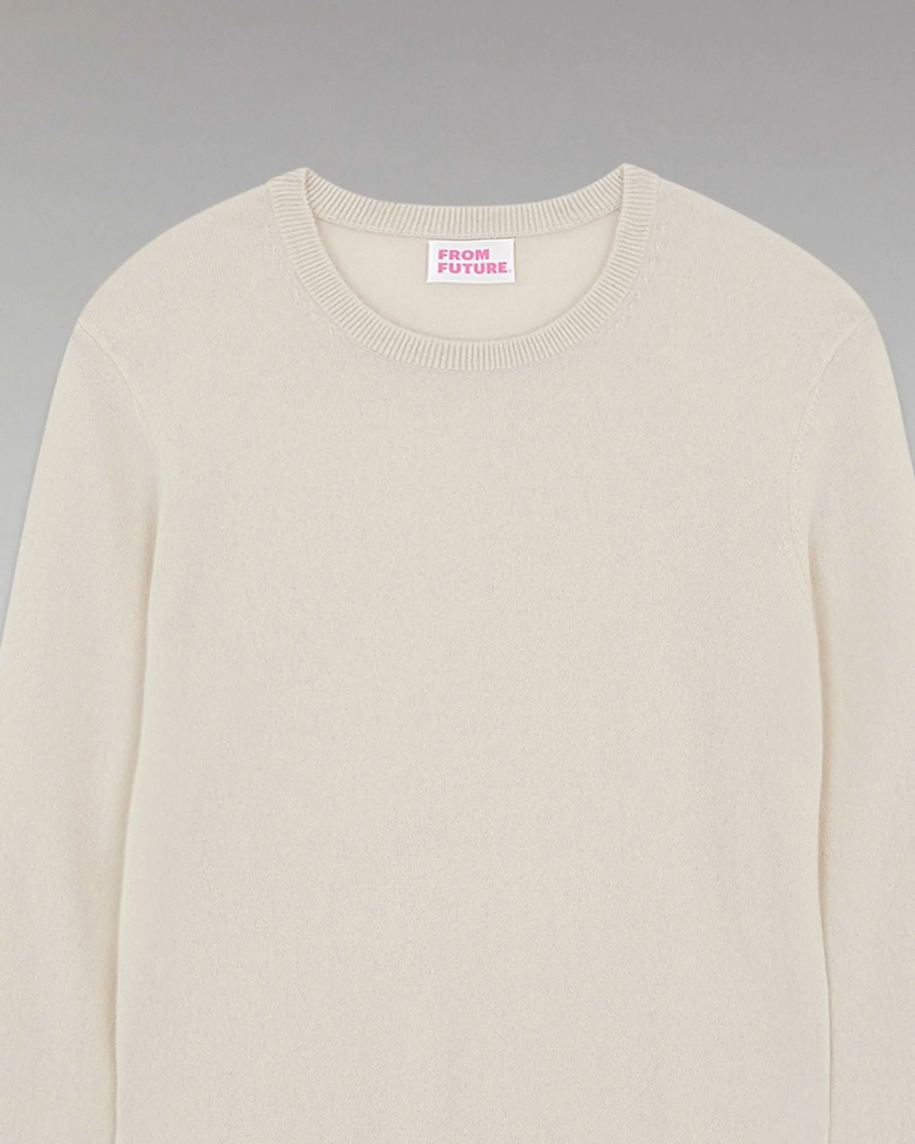 Discount FROM FUTURE Pull Col Rond Basique Sable