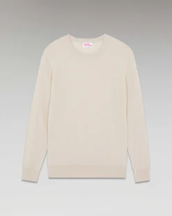 Discount FROM FUTURE Pull Col Rond Basique Sable