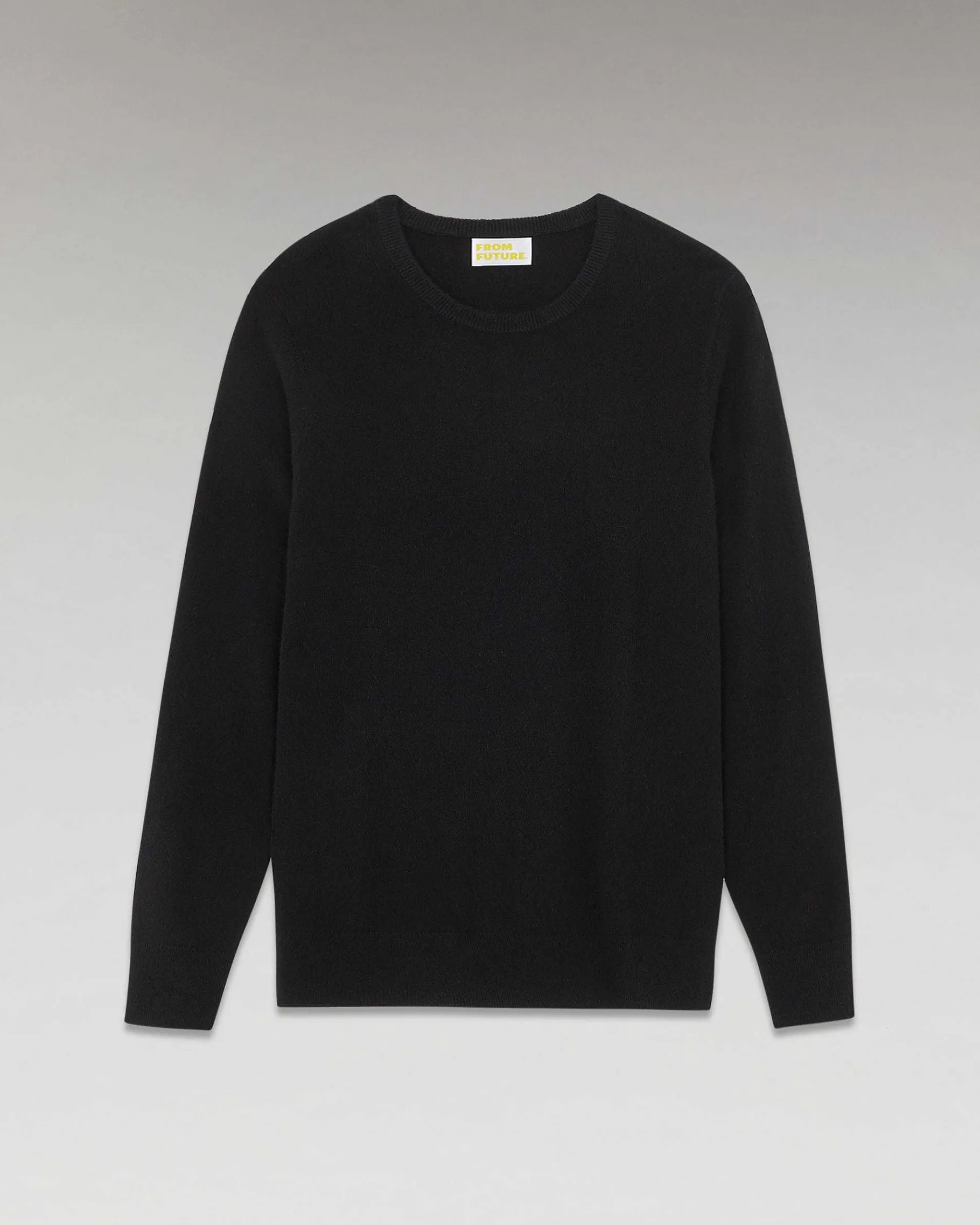 Outlet FROM FUTURE Pull Col Rond Basique Noir
