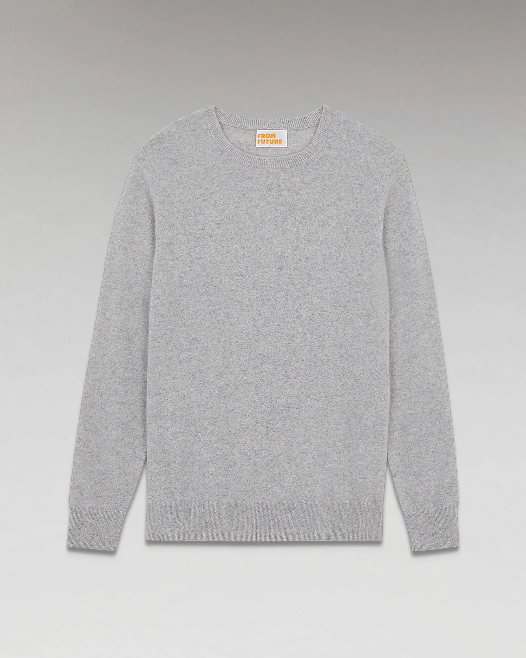 Online FROM FUTURE Pull Col Rond Basique Gris Chine Clair
