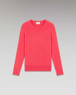 Online FROM FUTURE Pull Col Rond Basique Coral Pink
