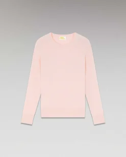 Best FROM FUTURE Pull Col Rond Basique Rose Poudre