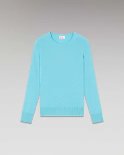 Online FROM FUTURE Pull Col Rond Basique Acid Blue
