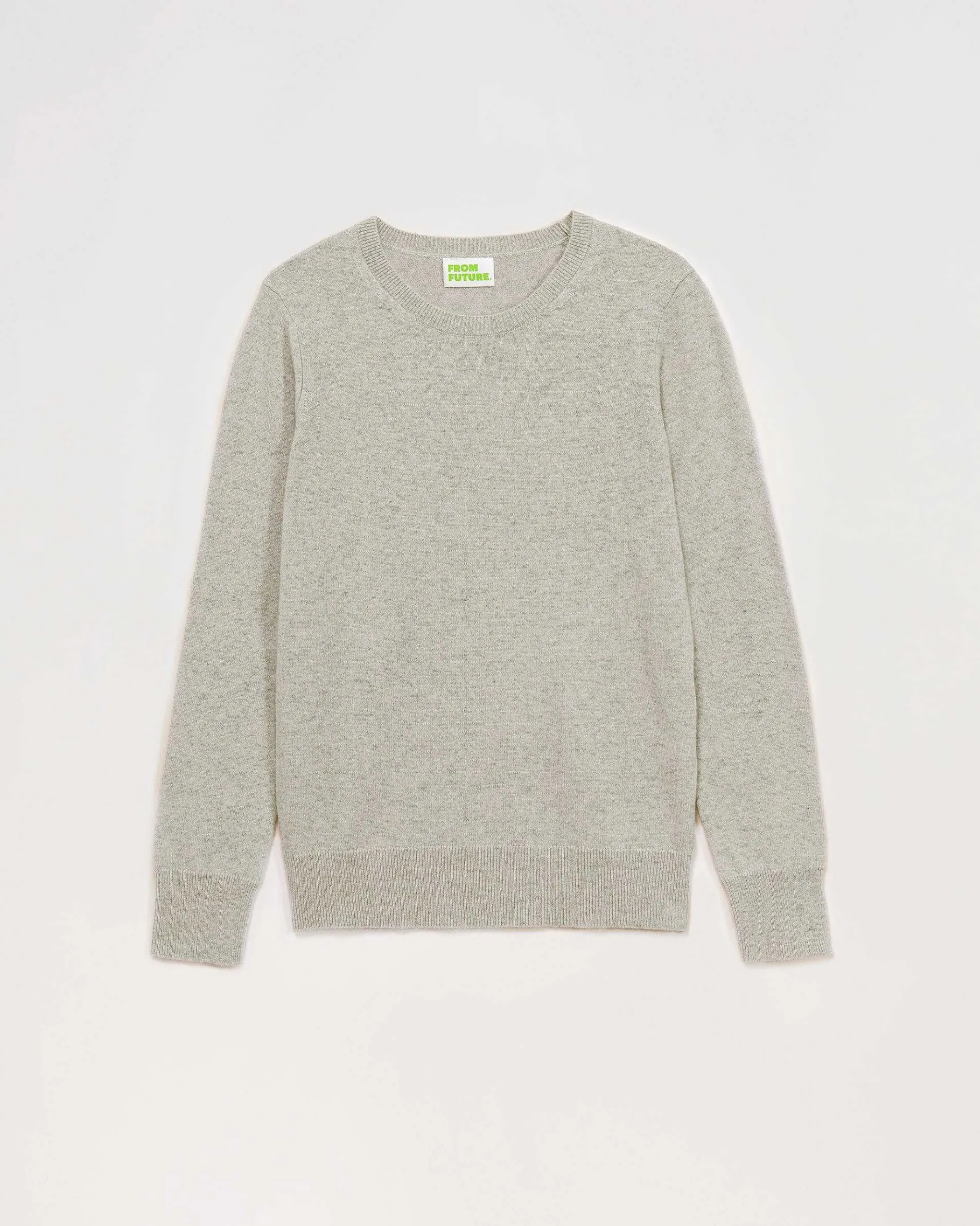 Hot FROM FUTURE Pull Col Rond Basique Gris Chine Clair