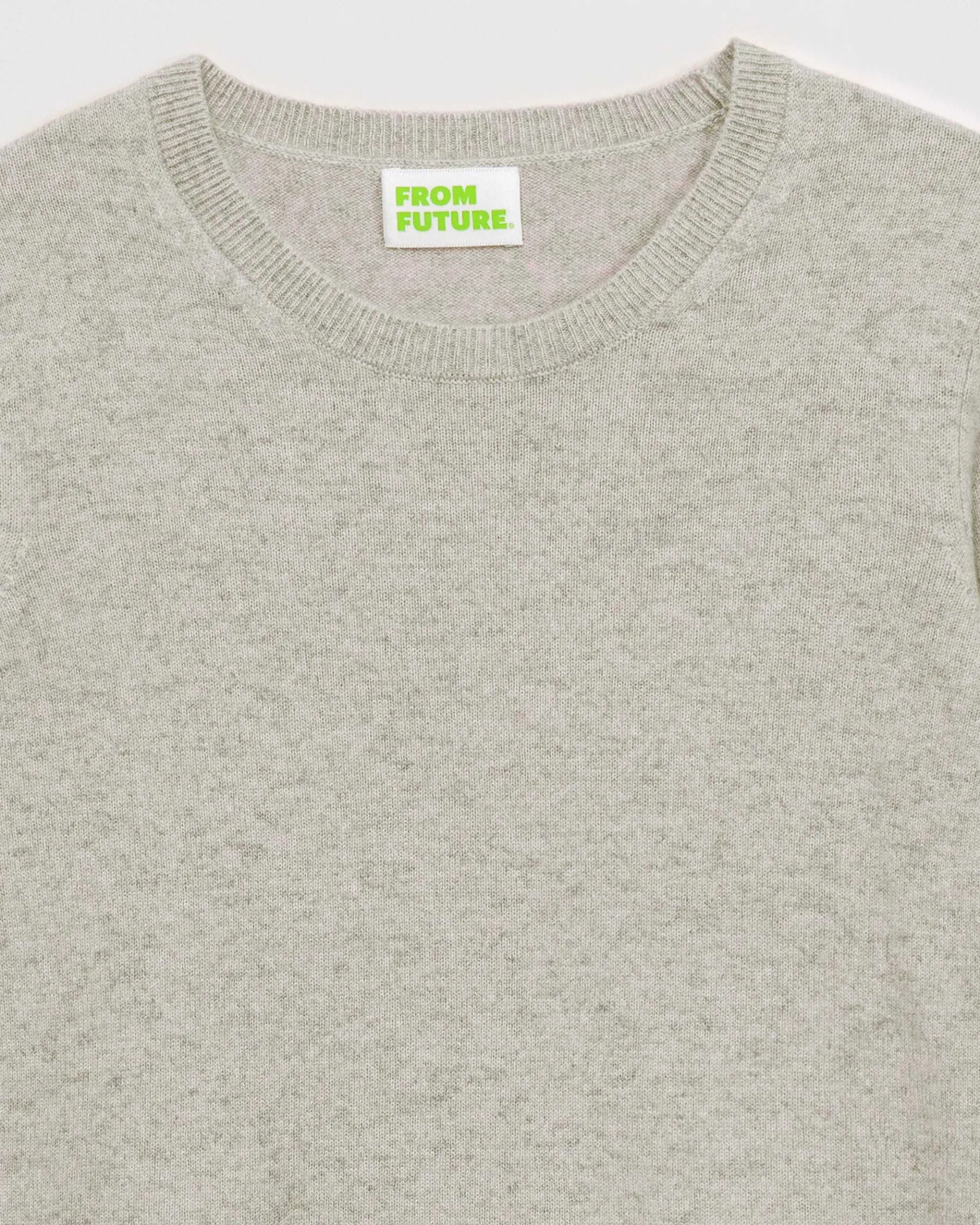 Hot FROM FUTURE Pull Col Rond Basique Gris Chine Clair