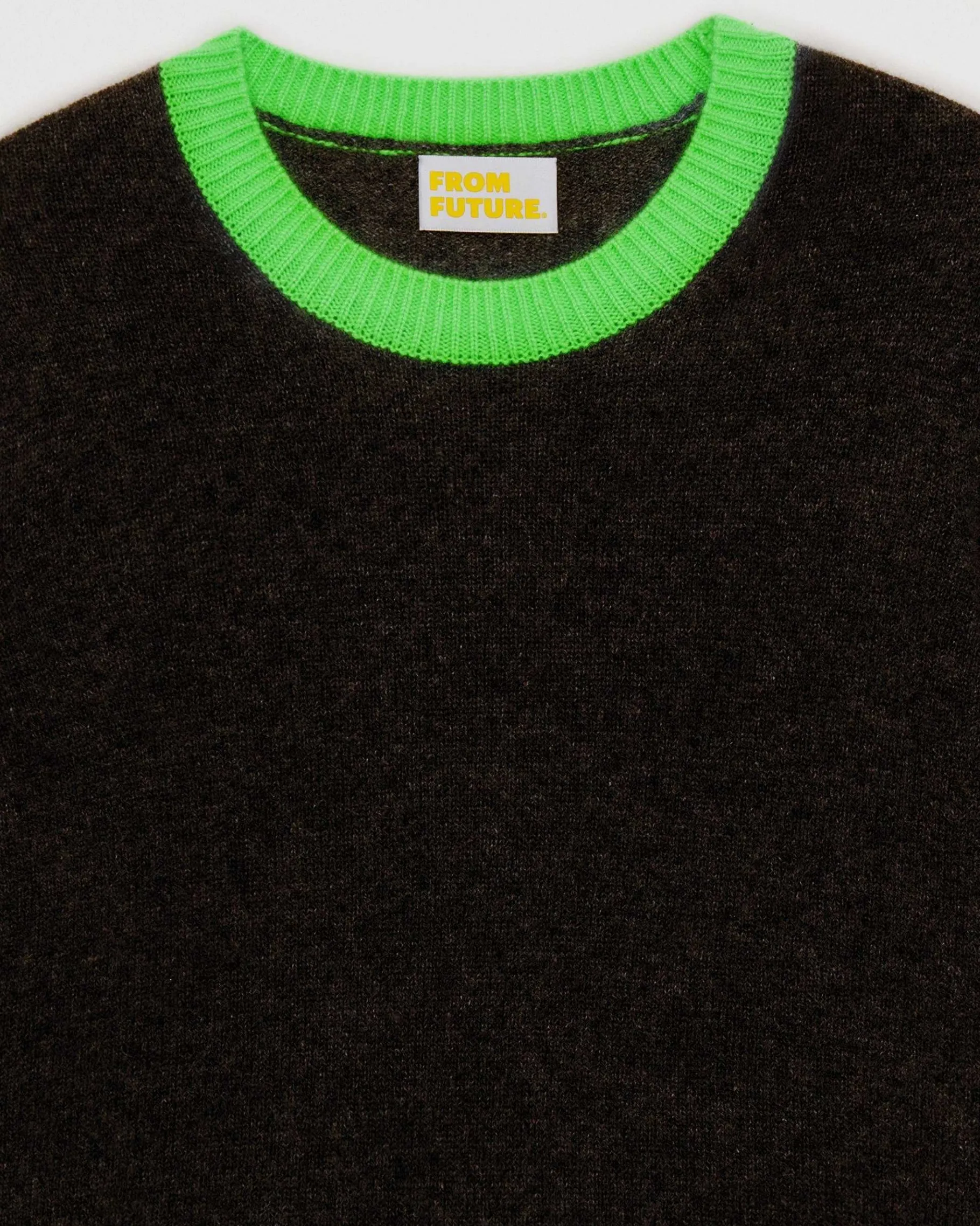 Best FROM FUTURE Pull Col Rond Bicolore Leger Anthracite
