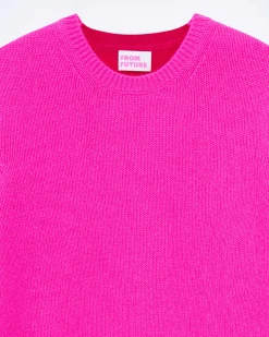 Clearance FROM FUTURE Pull Col Rond Biface Flash Pink