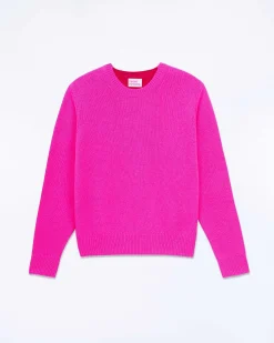 Clearance FROM FUTURE Pull Col Rond Biface Flash Pink