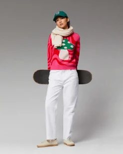 Online FROM FUTURE Pull Col Rond Champignon Future Winter Fuschia