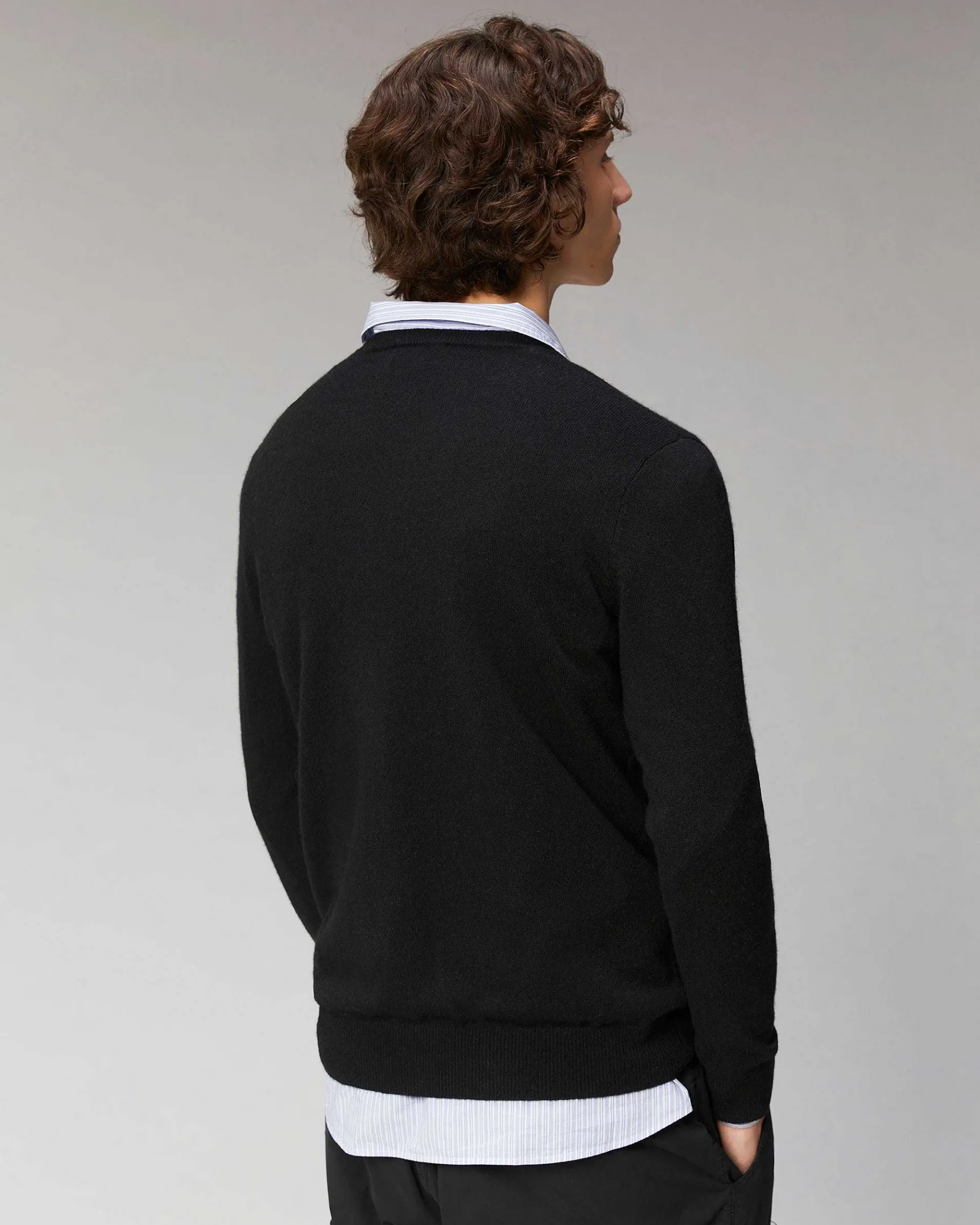 New FROM FUTURE Pull Col Rond Coeur Noir