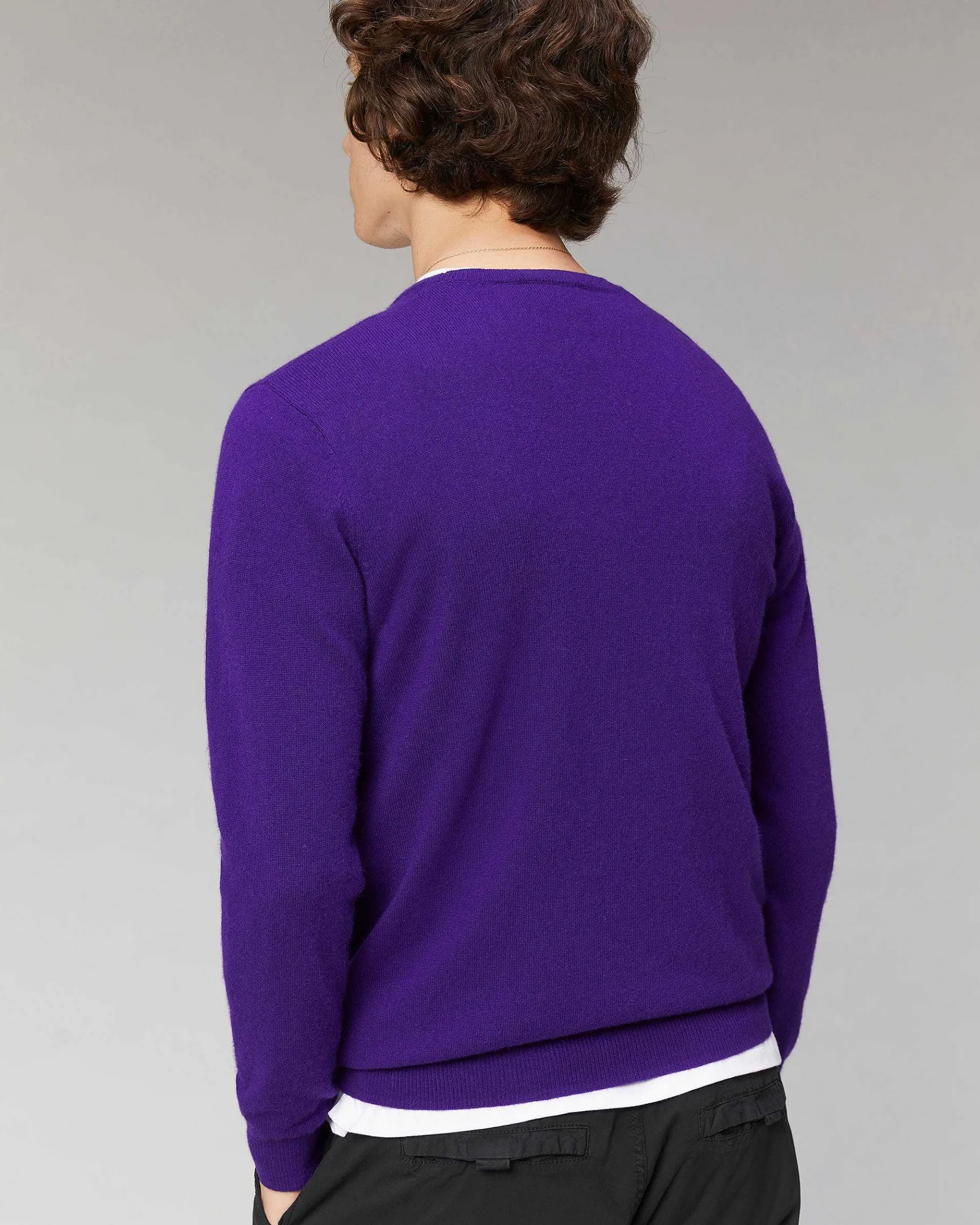 New FROM FUTURE Pull Col Rond Coeur Winter Purple